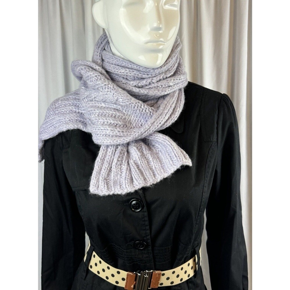 Isotoner All in Motion Purple Knit Scarf Soft Acrylic Coastal Grandmother 67-07
